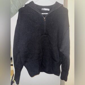 Zara women’s black wool premium Hamptons Sweater